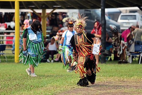 People of all ages took part in dancing during Rolling River First Nation's powwow this past weekend. (Colin Slark/The Brandon Sun)