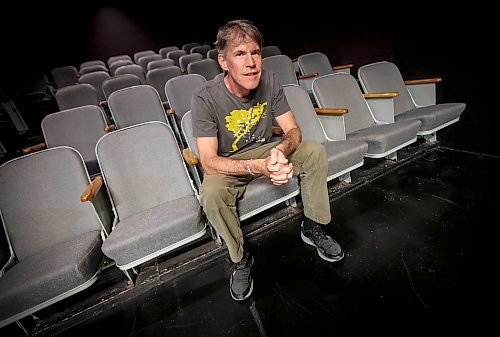 JOHN WOODS / FREE PRESS
Fringe performer from New York, Martin Dockery, is photographed in a theatre at Prairie Theatre Exchange Sunday, July 21, 2024. Dockery has two plays showing The Stakeout and  Martin Dockery: Truth

Reporter: