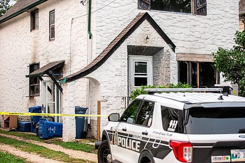 MIKAELA MACKENZIE / FREE PRESS

The site of a house fire on Alfred Avenue on Monday, July 22, 2024. One person was injured and three pets died in the fire.

For &#x2014; story.