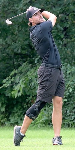 Brandon's Drew Jones shot 2-under 68 to finish his round tied for the lead at the Golf Manitoba men's amateur championship at Rossmere Country Club on Monday. (Photos by Thomas Friesen/The Brandon Sun)