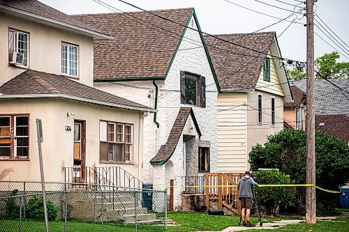 MIKAELA MACKENZIE / FREE PRESS

The site of a house fire on Alfred Avenue on Monday, July 22, 2024. One person was injured and three pets died in the fire.

For &#x2014; story.