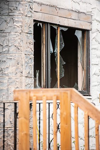 MIKAELA MACKENZIE / FREE PRESS

The site of a house fire on Alfred Avenue on Monday, July 22, 2024. One person was injured and three pets died in the fire.

For &#x2014; story.