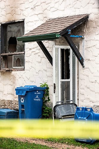 MIKAELA MACKENZIE / FREE PRESS

The site of a house fire on Alfred Avenue on Monday, July 22, 2024. One person was injured and three pets died in the fire.

For &#x2014; story.