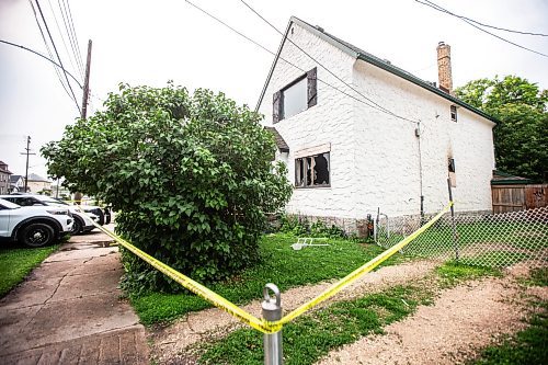 MIKAELA MACKENZIE / FREE PRESS

The site of a house fire on Alfred Avenue on Monday, July 22, 2024. One person was injured and three pets died in the fire.

For &#x2014; story.