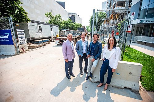 MIKAELA MACKENZIE / FREE PRESS

Carmine Militano, CEO (left), Nick Bockstael, co-president, Dan Bockstael, co-president, and Sarah Anderson, director of talent management, at a Bockstael Construction site at 308 Colony on Friday, July 19, 2024. 

For &#x460;story.