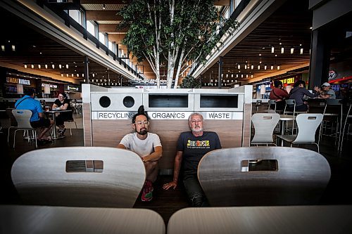 JOHN WOODS / FREE PRESS
Takashi Iwasaki and Jeff McKay, creators of a new animated short film, Shitty Little, which is all about how humans overtake nature are photographed in a mall food court in south Winnipeg Monday, July 22, 2024. 

Reporter: ben