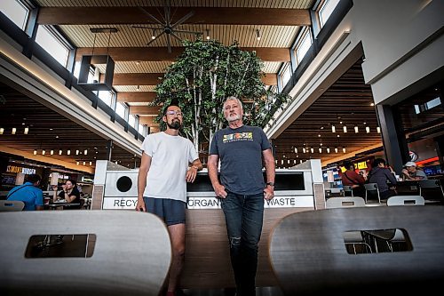 JOHN WOODS / FREE PRESS
Takashi Iwasaki and Jeff McKay, creators of a new animated short film, Shitty Little, which is all about how humans overtake nature are photographed in a mall food court in south Winnipeg Monday, July 22, 2024. 

Reporter: ben