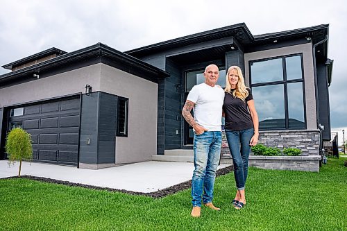 NIC ADAM / FREE PRESS
Sage Creek residents Marc (left) and Tammy Gagnon pictured outside their house Tuesday.
Residents in Sage Creek say they are tired of crime in the area and are now exploring the formation of a community patrol group.
240723 - Tuesday, July 23, 2024.

Reporter: Jordan