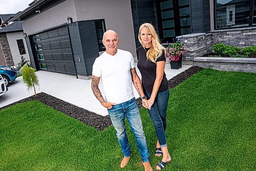 NIC ADAM / FREE PRESS
Sage Creek residents Marc (left) and Tammy Gagnon pictured outside their house Tuesday.
Residents in Sage Creek say they are tired of crime in the area and are now exploring the formation of a community patrol group.
240723 - Tuesday, July 23, 2024.

Reporter: Jordan