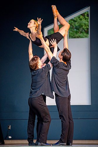 NIC ADAM / FREE PRESS
Members of the RWB perform Snarky Puppy, choreographed by Stephan Azulay, at Assiniboine Park&#x2019;s Lyric Theatre Tuesday evening. Ballet in the park is happening from July 24 to 26, starting at 7:30pm, and is free and open to the public.
240723 - Tuesday, July 23, 2024.

Reporter: