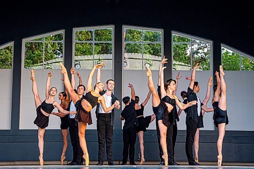 NIC ADAM / FREE PRESS
Members of the RWB perform Snarky Puppy, choreographed by Stephan Azulay, at Assiniboine Park&#x2019;s Lyric Theatre Tuesday evening. Ballet in the park is happening from July 24 to 26, starting at 7:30pm, and is free and open to the public.
240723 - Tuesday, July 23, 2024.

Reporter: