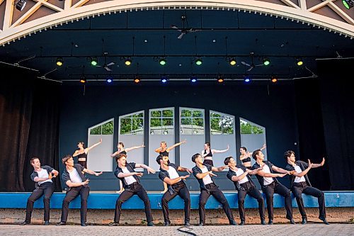 NIC ADAM / FREE PRESS
Members of the RWB perform Snarky Puppy, choreographed by Stephan Azulay, at Assiniboine Park&#x2019;s Lyric Theatre Tuesday evening. Ballet in the park is happening from July 24 to 26, starting at 7:30pm, and is free and open to the public.
240723 - Tuesday, July 23, 2024.

Reporter: