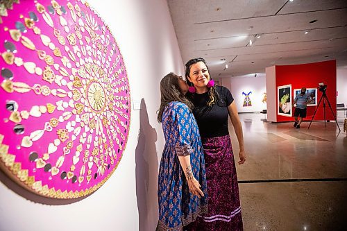 MIKAELA MACKENZIE / FREE PRESS

Artist Lita Fontaine (left) and curator Marie-Anne Redhead with the piece Warm Heart Wheel: My Medicine Series at the new exhibition, Lita Fontaine: Winyan, at WAG-Qaumajuq on Thursday, July 4, 2024. 

For Jen story.

