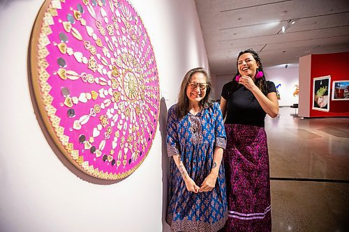 MIKAELA MACKENZIE / FREE PRESS

Artist Lita Fontaine (left) and curator Marie-Anne Redhead with the piece Warm Heart Wheel: My Medicine Series at the new exhibition, Lita Fontaine: Winyan, at WAG-Qaumajuq on Thursday, July 4, 2024. 

For Jen story.

