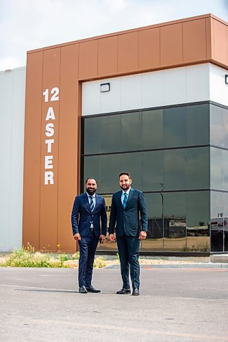 MIKAELA MACKENZIE / FREE PRESS

Whiteland Real Estate co-owners Amritpal Jhand (left) and Satpal Sidhu at 12 Aster Drive (a building they just finished) on Wednesday, July 24, 2024. 

For Josh story.