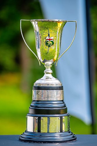 NIC ADAM / FREE PRESS
The trophy pictured after the Manitoba men's amateur championship at Rossmere Golf &amp; Country Club Wednesday.
240724 - Wednesday, July 24, 2024.

Reporter: Mike McIntyre