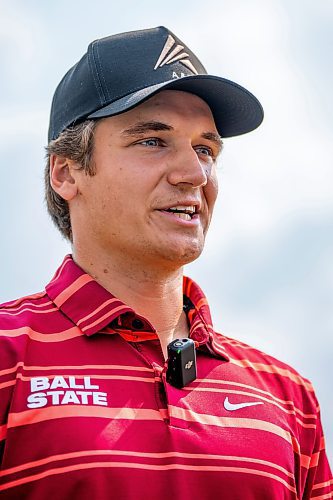 NIC ADAM / FREE PRESS
Braxton Kuntz, of Breezy Bend Country Club, pictured at the Manitoba men's amateur championship at Rossmere Golf &amp; Country Club Wednesday.
240724 - Wednesday, July 24, 2024.

Reporter: Mike McIntyre