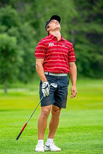 NIC ADAM / FREE PRESS
Braxton Kuntz, of Breezy Bend Country Club, plays in the final round of the Manitoba men's amateur championship at Rossmere Golf &amp; Country Club Wednesday.
240724 - Wednesday, July 24, 2024.

Reporter: Mike McIntyre