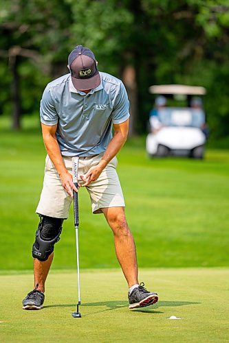 NIC ADAM / FREE PRESS
Drew Jones, of Shilo Country Club, plays in the final round of the Manitoba men's amateur championship at Rossmere Golf &amp; Country Club Wednesday.
240724 - Wednesday, July 24, 2024.

Reporter: Mike McIntyre