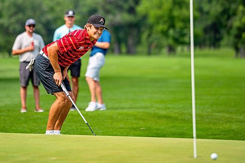 NIC ADAM / FREE PRESS
Braxton Kuntz, of Breezy Bend Country Club, plays in the final round of the Manitoba men's amateur championship at Rossmere Golf &amp; Country Club Wednesday.
240724 - Wednesday, July 24, 2024.

Reporter: Mike McIntyre