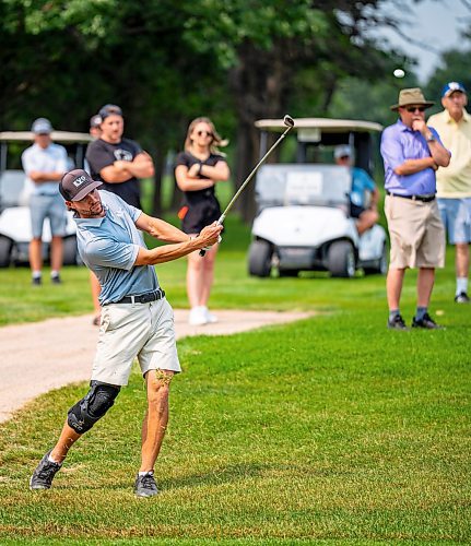 NIC ADAM / FREE PRESS
Drew Jones, of Shilo Country Club, plays in the final round of the Manitoba men's amateur championship at Rossmere Golf &amp; Country Club Wednesday.
240724 - Wednesday, July 24, 2024.

Reporter: Mike McIntyre