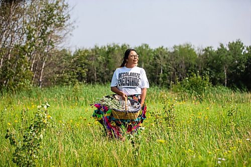 MIKAELA MACKENZIE / FREE PRESS

Dana Connolly, the creator of Mashkiki Garden Creations, at Assiniboine Forest on Thursday, July 25, 2024. She makes natural beauty and wellness products infused with Manitoba prairie plants.

For AV story.