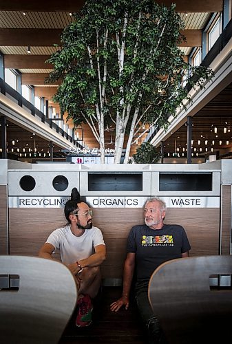 JOHN WOODS / FREE PRESS
Takashi Iwasaki and Jeff McKay, creators of a new animated short film, Shitty Little, which is all about how humans overtake nature are photographed in a mall food court in south Winnipeg Monday, July 22, 2024. 

Reporter: ben