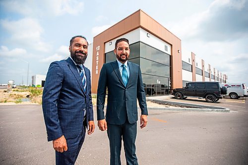 MIKAELA MACKENZIE / FREE PRESS

Whiteland Real Estate co-owners Amritpal Jhand (left) and Satpal Sidhu at 12 Aster Drive (a building they just finished) on Wednesday, July 24, 2024. 

For Josh story.