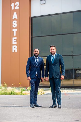 MIKAELA MACKENZIE / FREE PRESS

Whiteland Real Estate co-owners Amritpal Jhand (left) and Satpal Sidhu at 12 Aster Drive (a building they just finished) on Wednesday, July 24, 2024. 

For Josh story.