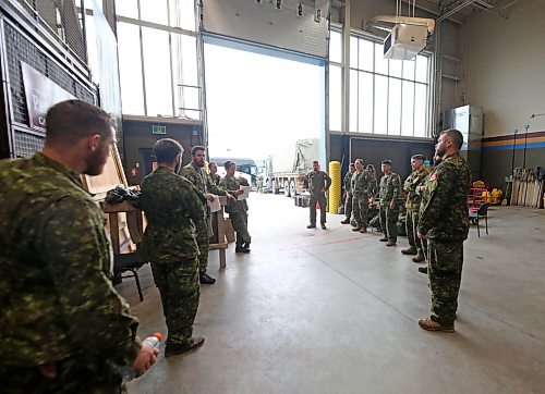 During a manifest assembly at the 2PPCLI headquarters, deploying soldiers on their way to Alberta get assigned seats to the buses that will take them from CFB Shilo on Friday morning. (Matt Goerzen/The Brandon Sun)