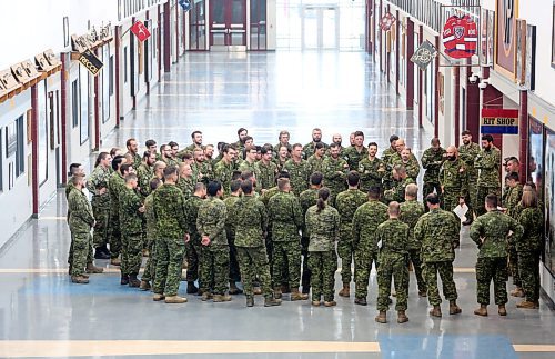 Sgt. Major Tuepah of the 2nd Battalion Princess Patricia's Canadian Light Infantry takes roll call in the middle of a company of about 75 troops in the 2PPCLI building at CFB Shilo. The company was deployed to Alberta on Friday morning to help battle the ongoing wildfire situation that has already destroyed nearly half of the community of Jasper earlier this week. (Matt Goerzen/The Brandon Sun)