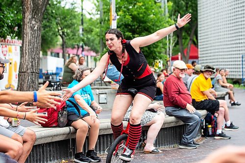 MIKAELA MACKENZIE / FREE PRESS

Luth Wolff performs as Abso-LUTH-ly! at the Old Market Square outdoor stage at Fringe Festival on Friday, July 26, 2024. 

For &#x460;story.