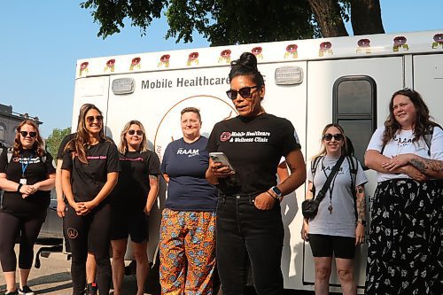 NICOLE BUFFIE / FREE PRESS

Laiza Pacheco, director of the Mobile Health Care and Wellness Clinic, said the hospital on wheels will revolutionize how health care is delivered to homeless and vulnerable people. 