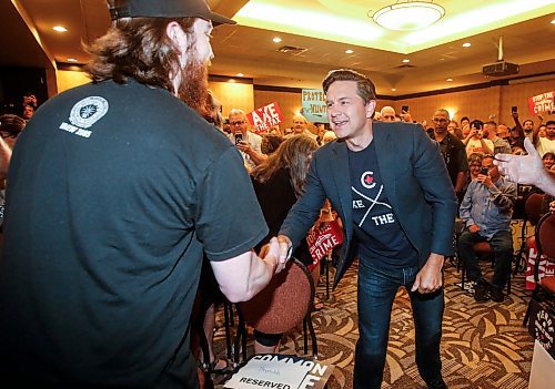 JOHN WOODS / FREE PRESS
Pierre Poilievre, leader of the federal PC party, enters an Axe The Tax rally at the Club Regent Casino hotel Sunday, July 28, 2024. 

Reporter: aaron