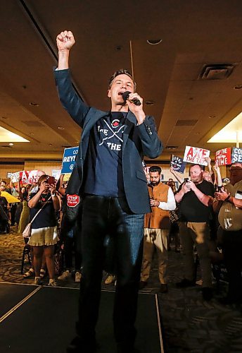 JOHN WOODS / FREE PRESS
Pierre Poilievre, leader of the federal PC party, speaks at an Axe The Tax rally at the Club Regent Casino hotel Sunday, July 28, 2024. 

Reporter: aaron