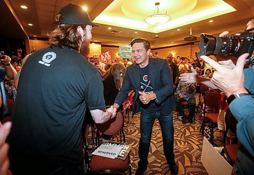 JOHN WOODS / FREE PRESS
Pierre Poilievre, leader of the federal PC party, enters an Axe The Tax rally at the Club Regent Casino hotel Sunday, July 28, 2024. 

Reporter: aaron