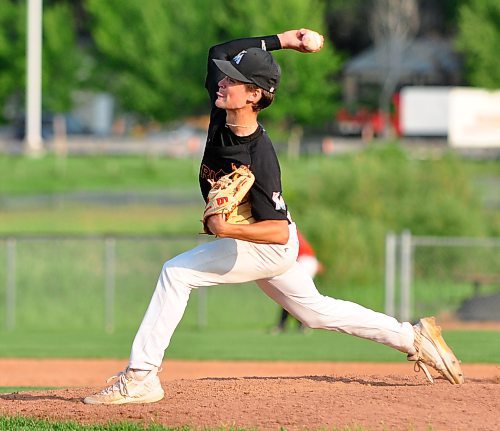 Brandon Marlins starter Junior Martine earned the win going the distance to help his team win the only game out of five played at Baseball Manitoba's 18U AAA provincial tournament. The Marlins defeated Carilion 5-1 on Saturday. (Jules Xavier/The Brandon Sun)