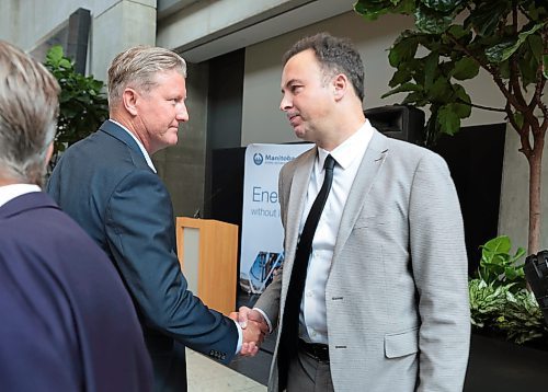 Ruth Bonneville / Free Press

Local - MHI 

Finance Minister Adrien Sala and 
Ben Graham, board chair, Manitoba Hydro, announce that Manitoba Hydro&#x573; commercial branch is resuming operations of its international energy consulting business at press conference at MB. Hydro HQ Monday. 


July 29th,  2024

