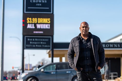 MIKAELA MACKENZIE / WINNIPEG FREE PRESS

Ravi Ramberran, owner of Four Crowns Restaurant and Hotel, poses for a photo in front of his establishment in Winnipeg on Tuesday, March 28, 2023. Four Crowns is part of a group chat with other McPhillips Street businesses, and they alert each other of shoplifters in the area. For Gabby story.

Winnipeg Free Press 2023.