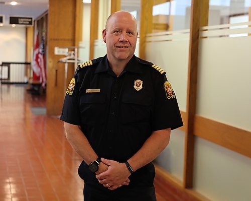 Terry Parlow, new acting city manager with the City of Brandon, outside council chambers on Monday evening after he was appointed by council in a unanimous vote. (Michele McDougall/The Brandon Sun)