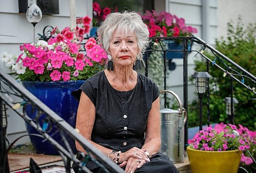 JOHN WOODS / FREE PRESS
Lynn Ohlson, president of Health Services Group - Professional Institute Of The Public Service Of Canada (PIPSC), a union representing 4,400 federal medical professionals is photographed outside her home Monday, July 29, 2024. Ohlson is concerned that nurse wages and work conditions are not high enough to keep nurses out of the private agencies.

Reporter: jordan