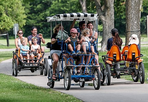 JOHN WOODS / FREE PRESS
Cyclists ride in the Team 81 - Ride For Parkinson’s at Assiniboine Park Tuesday, July 30, 2024. Cyclists will ride across the province raising awareness and funds for Parkinson’s disease.

Reporter: ?