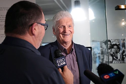 Ruth Bonneville / Free Press

Sports - 2024 inductees HOF


Ted Irvine - Athlete - Hockey, is interviewed by the media at press conference Tuesday. 

Manitoba Sports Hall of Fame Announces five individuals and one team inducted into the Manitoba Sports Hall of Fame at press conference held at Manitoba Sports Hall of Fame Tuesday.  An official ceremony for the  inductees will held on Thursday, November 7, 2024, at the Victoria Inn Hotel &amp; Convention Centre.
 
The Manitoba Sports Hall of Fame's induction ceremony is an annual celebration of our province's sport legends and the defining moments that have shaped our sport community. 



July 29th,  2024

