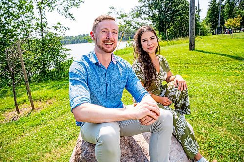 NIC ADAM / FREE PRESS
Nick Ridley (left) and Savanna Vagianos, pictured in Chester&#x2019;s Park at UofM Tuesday, are two of the people behind Beyond Profit: Seeking Sustainability, a 25-minute documentary produced by UofM students and professors that explores three local small businesses that prioritize social and ecological wellbeing over maximizing profit.
240730 - Tuesday, July 30, 2024.

Reporter: Aaron
