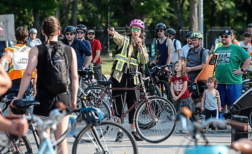 JOHN WOODS / FREE PRESS
About 180 cyclists blocked cars at the intersection of Academy and Wellington Tuesday, July 30, 2024. Cyclists want safe infrastructure after a child was hit by a driver at the intersection yesterday.

Reporter: ?