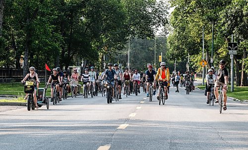 JOHN WOODS / FREE PRESS
About 180 cyclists blocked cars at the intersection of Academy and Wellington Tuesday, July 30, 2024. Cyclists want safe infrastructure after a child was hit by a driver at the intersection yesterday.

Reporter: ?