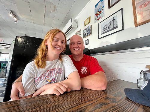 The husband and wife team of Cass Cardy and Zac Easton are in their second year of owning Minnedosa's iconic drive-In. (Matt Goerzen/The Brandon Sun)