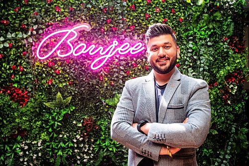 MIKAELA MACKENZIE / FREE PRESS

	
Amit Saini, co-owner of Boujee Restaurant and Bar, in the new downtown restaurant on Wednesday, July 31, 2024. 

For Gabby story.