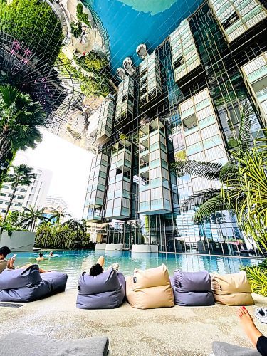 Steve MacNaull / Free Press
The lagoon pool at Pan Pacific Orchard is a relaxing spot. 