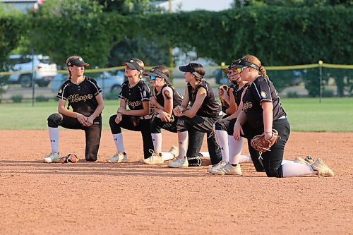 Concerned Westman Magic teammates watch as pitcher Haleigh Cuvelier is tended to after being struck by a hard-hit grounder during their game against the Langley Xtreme at the under-13 western Canadian championship at the Ashley Neufeld Softball Complex on Friday evening. (Perry Bergson/The Brandon Sun)
Aug. 2, 2024